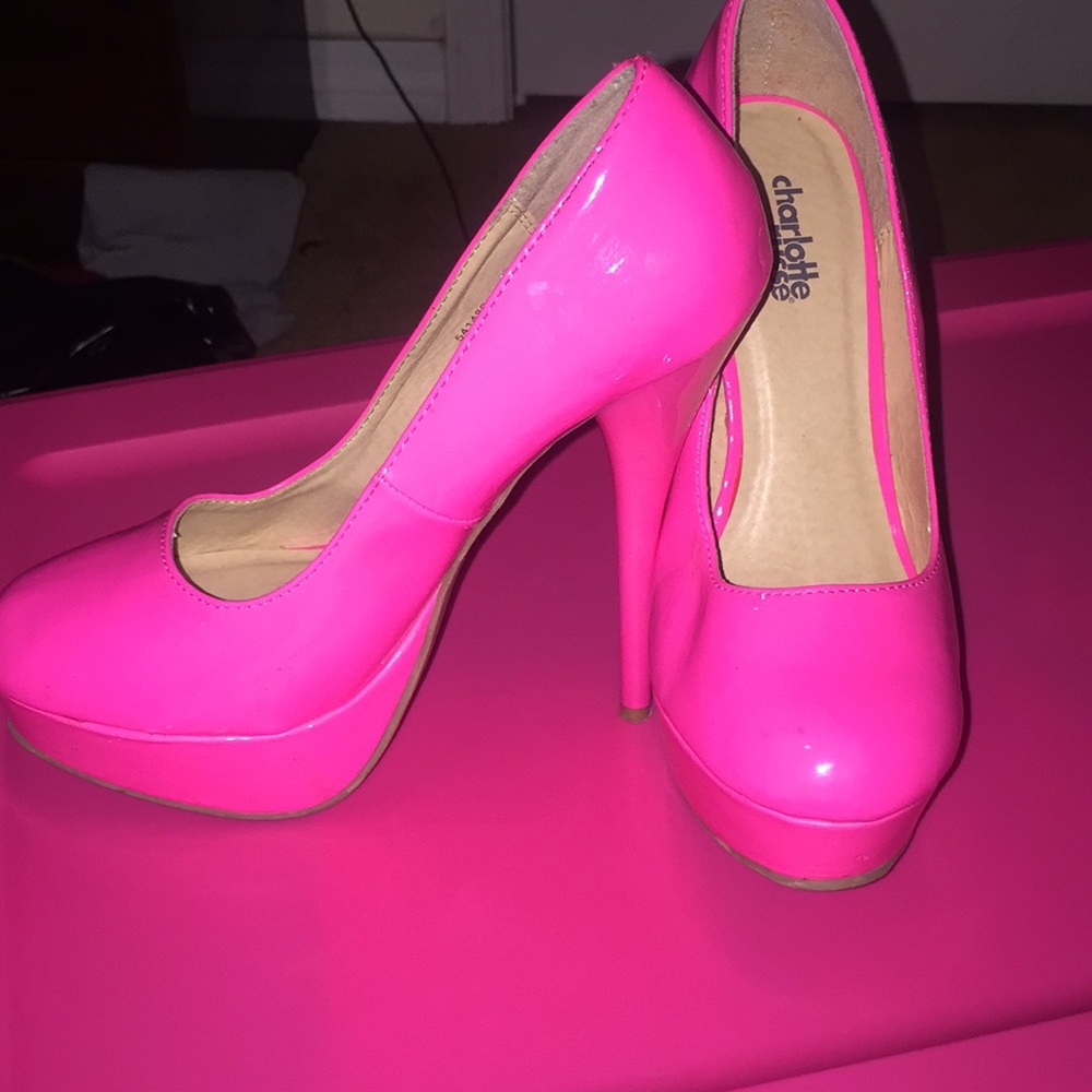 Neon pink heels - Picture 2 of 3